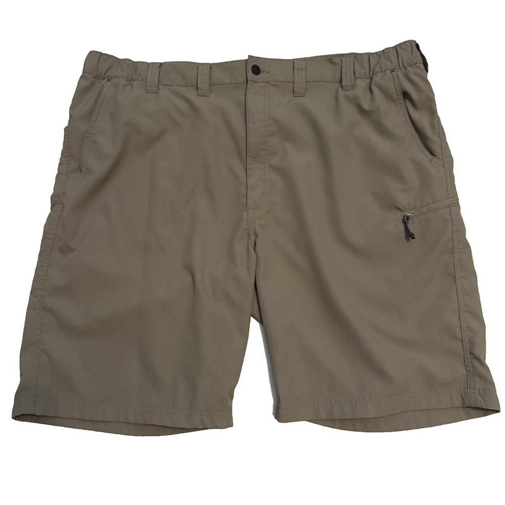 Wrangler Outdoor Performance Mens Khaki Shorts 46 Pockets Outdoors Casual Hiking